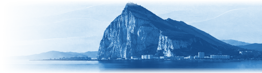 Rock of Gibraltar in the SignumEra blue gradient